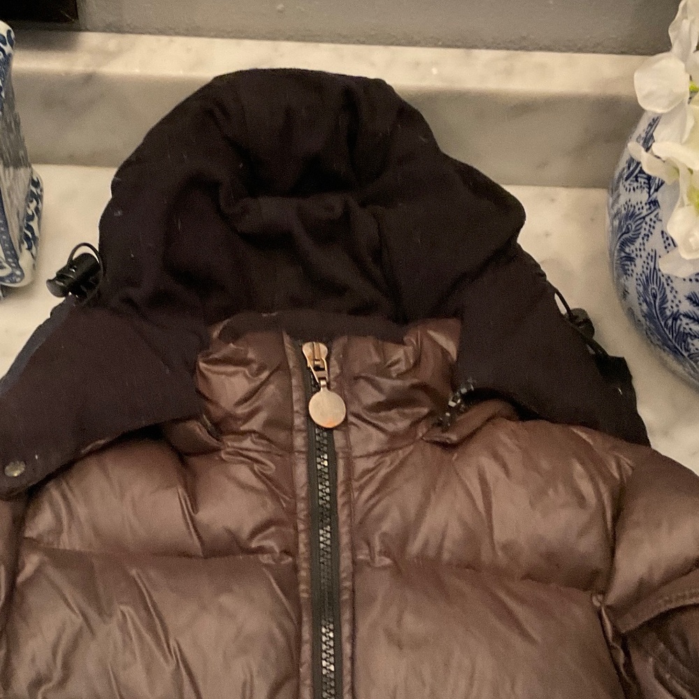 MONCLER Kids Chocolate Brown Puffer Jacket Size 4 years 104 cm - Picture 6 of 16